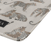 Jungle Leopard Wildtier Muster Schneidebrett (Ecke)