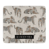 Jungle Leopard Wildtier Muster Schneidebrett (Vorderseite)