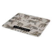 Jungle Leopard Wildtier Muster Schneidebrett (Ecke)