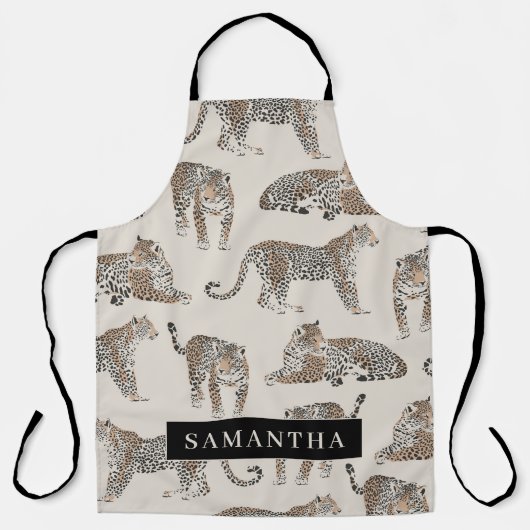 Jungle Leopard Wildtier Muster Schürze (Vorderseite)