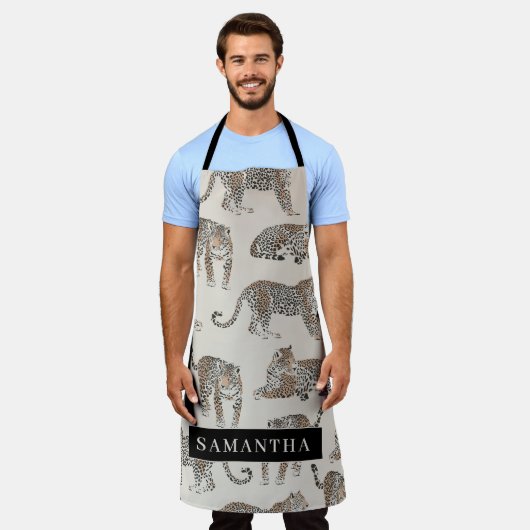 Jungle Leopard Wildtier Muster Schürze (Getragen)
