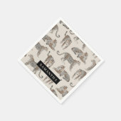 Jungle Leopard Wildtier Muster Serviette (Ecke)