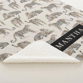 Jungle Leopard Wildtier Muster Sherpadecke (3/4)