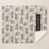 Jungle Leopard Wildtier Muster Sherpadecke (Vorderseite (Horizontal))