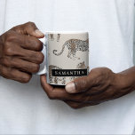 Jungle Leopard Wildtier Muster Zweifarbige Tasse<br><div class="desc">Jungle Leopard Wildtier Muster</div>