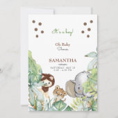 Jungle Liebe Es ist eine Boy Baby Dusche Einladung (Vorderseite)