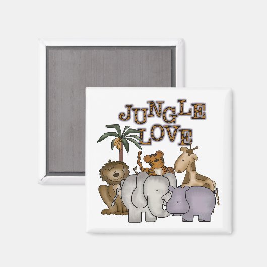 Jungle Liebe Tshirts und Geschenke Magnet (Vorderseite/Rückseite)