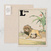 Jungle Lion Alphabet Animal Postkarte (Vorne/Hinten)