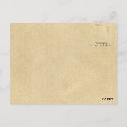 Jungle Lion Alphabet Letter Sepia Postkarte (Rückseite)