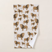 Jungle Lion Animal Pattern Badhandtuch Set (Handtuch)