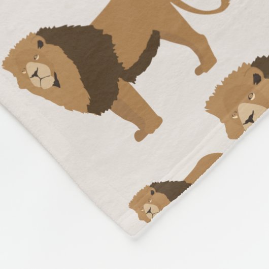 Jungle Lion Animal Pattern Fleecedecke (Ecke)
