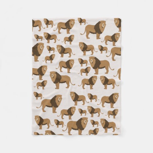 Jungle Lion Animal Pattern Fleecedecke (Vorderseite)