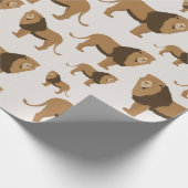 Jungle Lion Animal Pattern Geschenkpapier (Ecke)