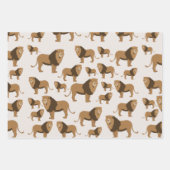 Jungle Lion Animal Pattern Geschenkpapier Set (Vorderseite 3)