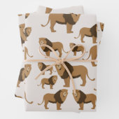 Jungle Lion Animal Pattern Geschenkpapier Set (Beispiel)
