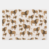 Jungle Lion Animal Pattern Geschenkpapier Set (Vorderseite)
