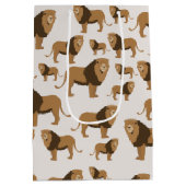 Jungle Lion Animal Pattern Mittlere Geschenktüte (Rückseite)