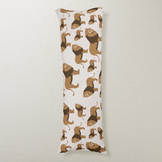 Jungle Lion Animal Pattern Seitenschläferkissen (Vorderseite Vertikal)