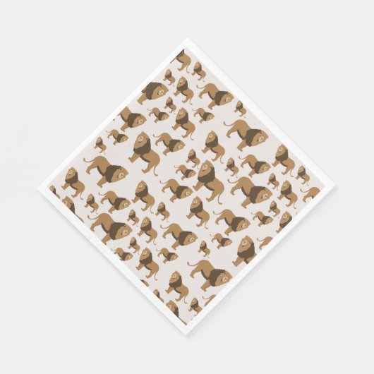Jungle Lion Animal Pattern Serviette (Ecke)