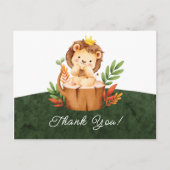 Jungle Lion Baby Dusche Danke Postcard Postkarte (Vorderseite)