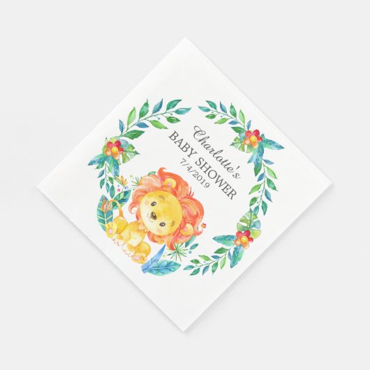 Jungle Lion Baby Duschpapier Napkins Serviette (Ecke)