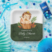 Jungle Lion Baby Duschpapier Teller (Party)
