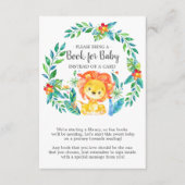 Jungle Lion Baby Shower Book for Baby Card Begleitkarte (Vorderseite)