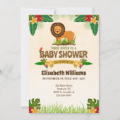 Jungle Lion Baby Shower Einladung (Vorderseite)