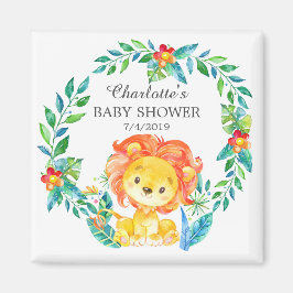Jungle Lion Baby Shower Favor Magnet