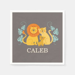 Jungle Lion Baby Shower Napkin Serviette