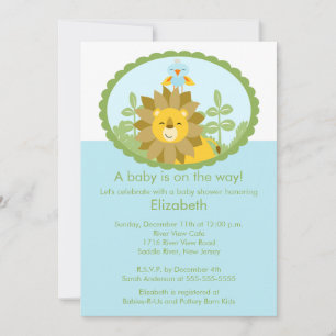 Jungle Lion Babydusche Einladung