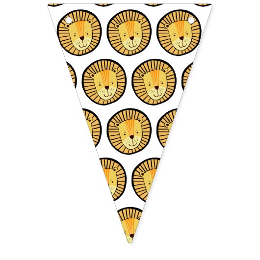 Jungle Lion Happy Birthday Wimpelkette (Erste Fahne)