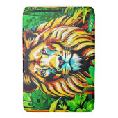 Jungle Lion Pop Art Design Badematte (Vorderseite Vertikal)