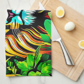 Jungle Lion Pop Art Design Geschirrtuch (Viertel Falte)