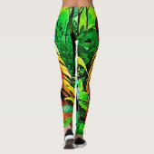 Jungle Lion Pop Art Design Leggings (Rückseite)