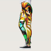 Jungle Lion Pop Art Design Leggings (Links)