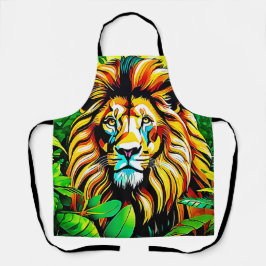 Jungle Lion Pop Art Design Schürze