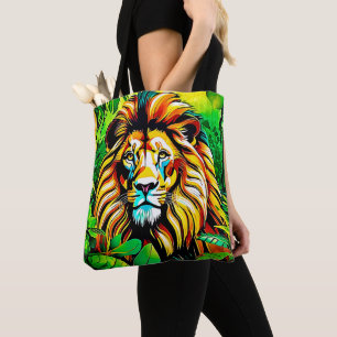 Jungle Lion Pop Art Design Tasche
