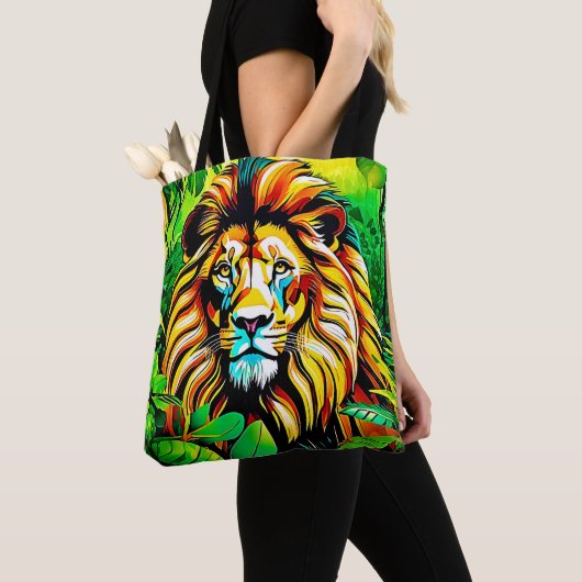 Jungle Lion Pop Art Design Tasche (Von Nahem)