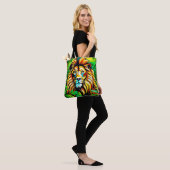 Jungle Lion Pop Art Design Tasche (Am Model)