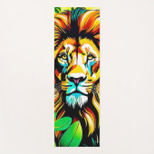 Jungle Lion Pop Art Design Yogamatte (Vorderseite)