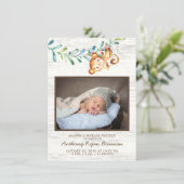 Jungle Little Monkey Foto Geburtsankündigung Ankündigung (Stehend Vorderseite)