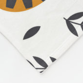 Jungle-Löwenmuster mit Kindername Fleecedecke (Ecke)