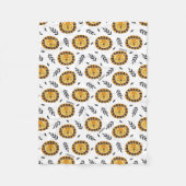 Jungle-Löwenmuster mit Kindername Fleecedecke (Vorderseite)