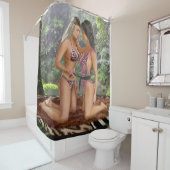 JUNGLE MÄDCHEN FLIEGEN AB DUSCHVORHANG (Beispiel)