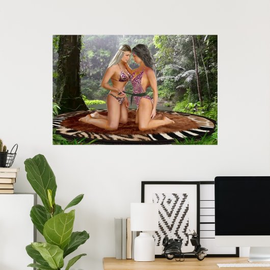 JUNGLE MÄDCHEN SIND AUSGESCHOSSEN POSTER (Heimbüro)