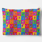 Jungle Madness 9 Inch Blocks Cheater Quilt Zubehörtasche (Rückseite)