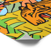 Jungle Majesty: Tiger inmitten von Grün Poster (Ecke)