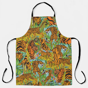 Jungle Majesty: Tiger inmitten von Grün Schürze