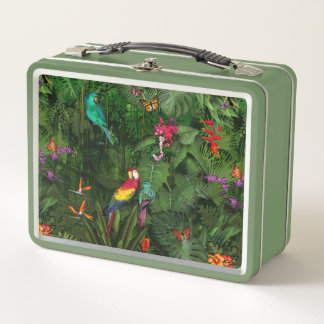 Jungle 🌺 🌴 🦜 metall brotdose